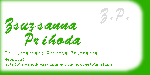 zsuzsanna prihoda business card